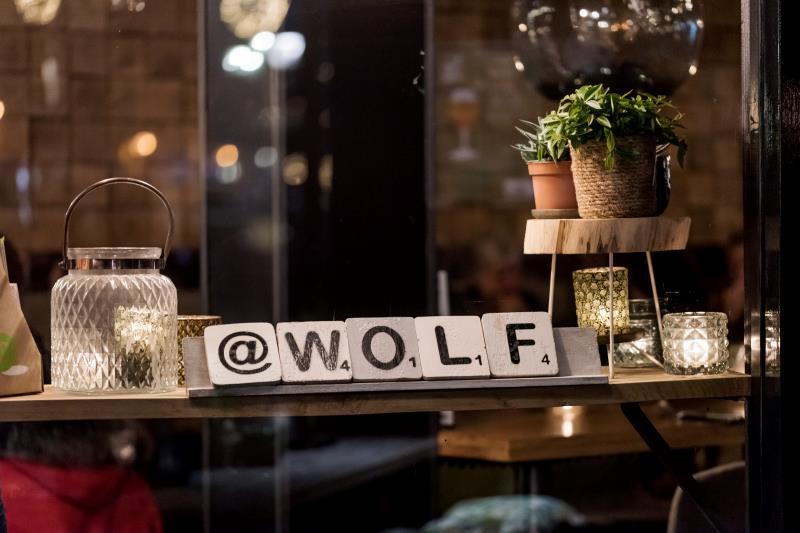 @wolf voor het raam